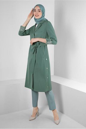 ترنچکت سبز زنانه پلی استر Alvina - کد 805950921