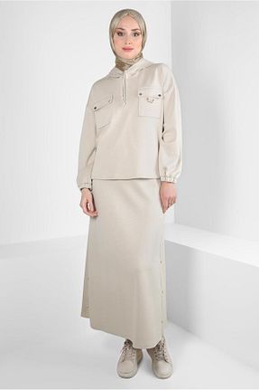 ست گرمکن حجاب بژ زنانه رگولار Alvina - کد 797086134