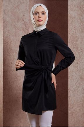 تونیک حجاب مشکی زنانه مخلوط پلی استر Alvina - کد 819525751