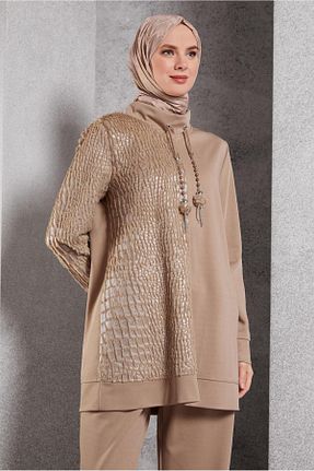 ست گرمکن حجاب بژ زنانه رگولار Alvina - کد 885639402
