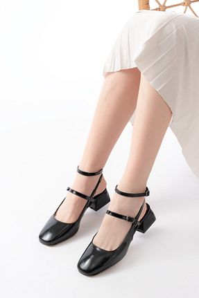 کفش پاشنه بلند کلاسیک مشکی زنانه چرم لاکی LexasUs - کد 922279359