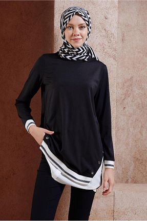 تونیک حجاب مشکی زنانه پلی استر Alvina - کد 854037564