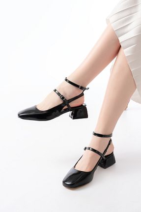 کفش پاشنه بلند کلاسیک مشکی زنانه چرم لاکی LexasUs - کد 922279359