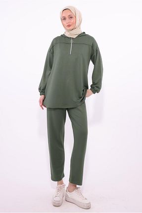 ست بالاتنه و پائین تنه حجاب خاکی زنانه رگولار TRENDTESETTÜR - کد 922279570
