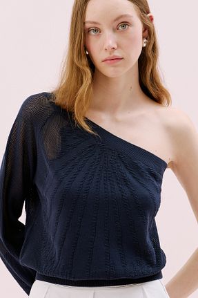 بلوز سرمه ای زنانه تریکو Roman - کد 922290724
