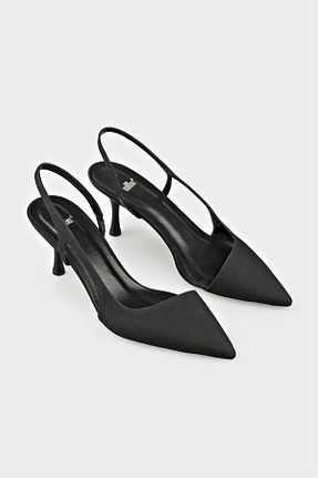 کفش پاشنه بلند کلاسیک مشکی زنانه چرم Elle - کد 922304180