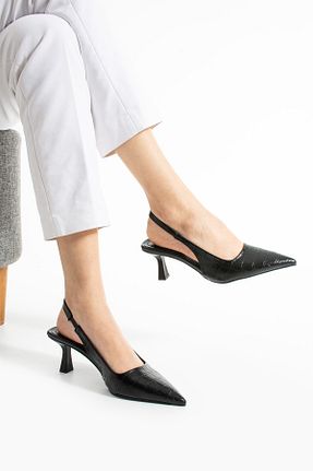 کفش پاشنه بلند کلاسیک مشکی زنانه کوروکو Gökçe Shoes - کد 922357087