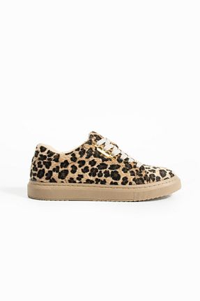 کفش اسنیکر بژ زنانه فلزی Gökçe Shoes - کد 922365375