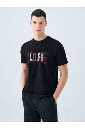تیشرت مشکی مردانه اسلیم فیت Loft - کد 922365318