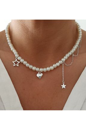 گردنبند مروارید سفید DENİZDENAL - کد 922335996