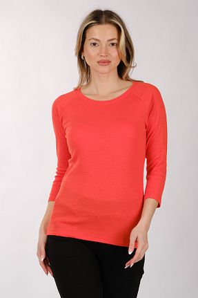 تیشرت صورتی زنانه یقه دوچرخه DAIDO - کد 917406605