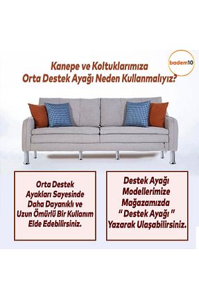 پایه مبل طوسی Badem10 - کد 922336549