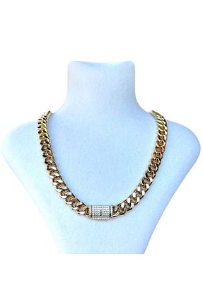 گردنبند استیل ( فولاد ) طلائی استیل (فولاد) XUPİNGS JEWELRY - کد 922369941