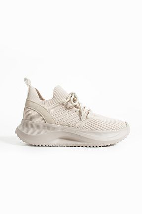 کفش اسنیکر بژ زنانه بند دار Gökçe Shoes - کد 922345257