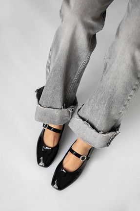 بابت مشکی زنانه چرم لاکی Straswans - کد 810096913