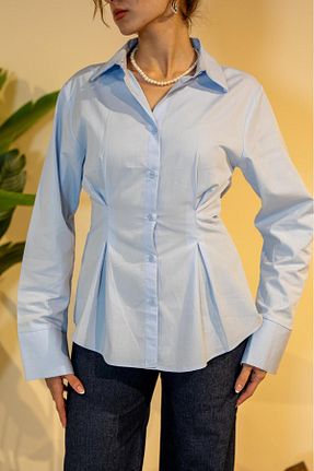 پیراهن آبی زنانه رگولار MODA - کد 922370682