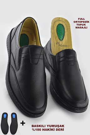 کفش کلاسیک مشکی مردانه چرم خالص ISPARTALILAR - کد 463314048