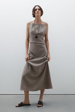 لباس طوسی زنانه بافتنی Massimo Dutti - کد 922373843