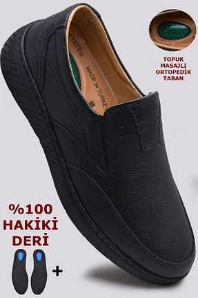 کفش کلاسیک مشکی مردانه چرم خالص ISPARTALILAR - کد 366488031