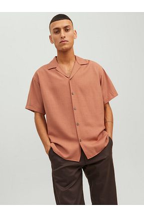 پیراهن صورتی مردانه یقه پیراهنی Jack & Jones - کد 699392552