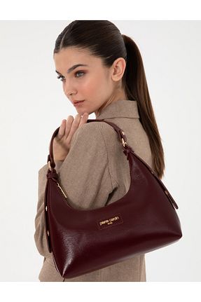 کیف دوشی زرشکی زنانه Pierre Cardin - کد 922444423