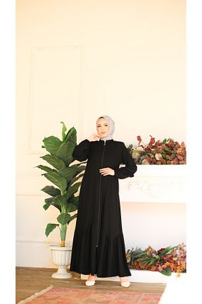 کلاه و ابایا مشکی زنانه پنبه پلی استر Moda İncir - کد 904995968