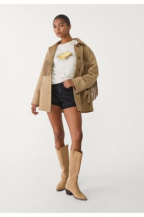 چکمه بژ زنانه جیر Stradivarius - کد 894500845