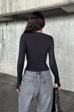 بادی مشکی زنانه لیکرا Trendy Butik - کد 922455396