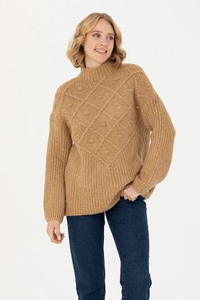 پلیور بژ زنانه ساده U.S. Polo Assn. - کد 764019181