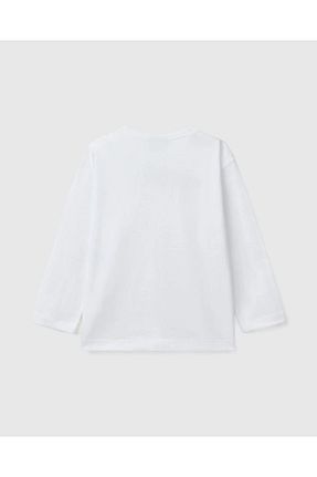 تیشرت سفید بچه گانه رگولار United Colors of Benetton - کد 901563689