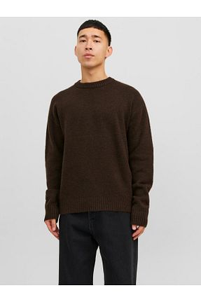 پلیور قهوه ای مردانه ساده Jack & Jones - کد 755148641