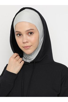 کلاه شنای حجاب طوسی زنانه Ecardin - کد 73535706
