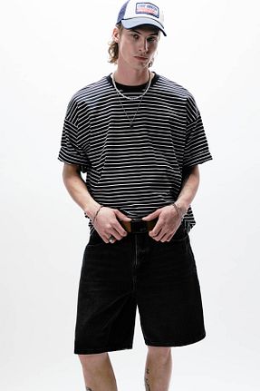 شلوارک و برمودا طوسی مردانه پنبه ای Pull & Bear - کد 922475040