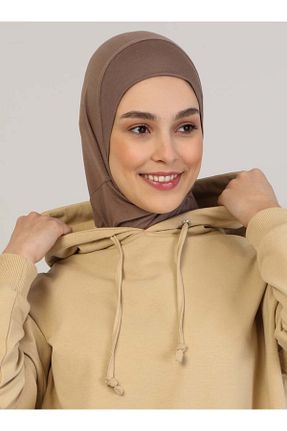 کلاه شنای حجاب قهوه ای زنانه Ecardin - کد 75192664