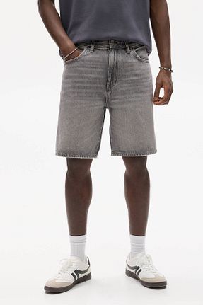 شلوارک و برمودا طوسی مردانه پنبه ای Pull & Bear - کد 922474775