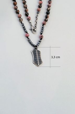 گردنبند استیل ( فولاد ) طوسی مردانه نقره So Chic - کد 810299476