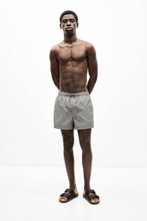 شلوارک ساحلی طوسی مردانه پلی استر Pull & Bear - کد 922474635