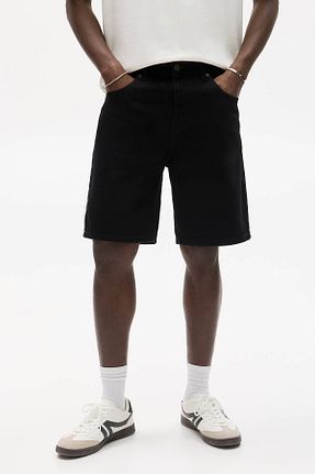 شلوارک و برمودا مشکی مردانه پنبه ای Pull & Bear - کد 922475036
