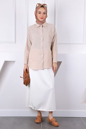 پیراهن حجاب قهوه ای زنانه رگولار İmajButik - کد 922475980