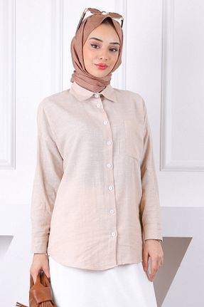 پیراهن حجاب قهوه ای زنانه رگولار İmajButik - کد 922475980
