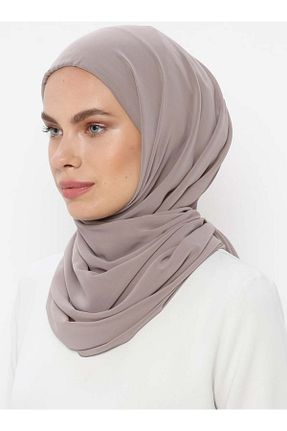 شال قهوه ای زنانه شیفون Ecardin - کد 72265428