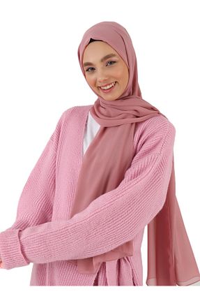 شال صورتی زنانه پلی استر Tuva Şal - کد 55176057