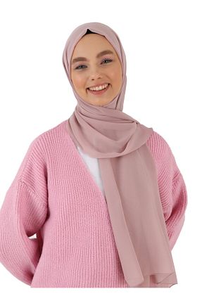 شال صورتی زنانه شیفون Tuva Şal - کد 55176059