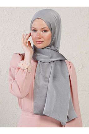 شال طوسی زنانه پلی استر Tuva Şal - کد 55176252