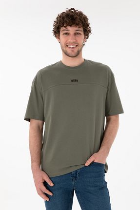تیشرت خاکی مردانه یقه دوچرخه U.S. Polo Assn. - کد 922480810