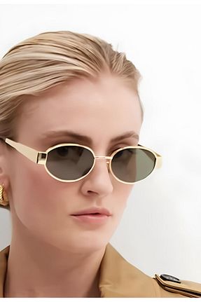 عینک آفتابی طلائی زنانه 44 Byc polo - کد 922481003