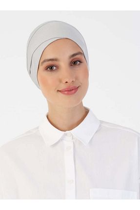 کلاه شنای حجاب طوسی زنانه Ecardin - کد 216726182