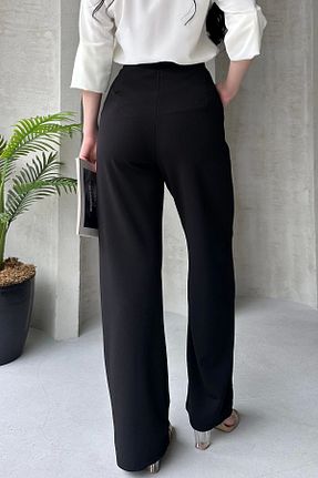 شلوار پارچه ای مشکی زنانه بلند PALAZZO - کد 288521439