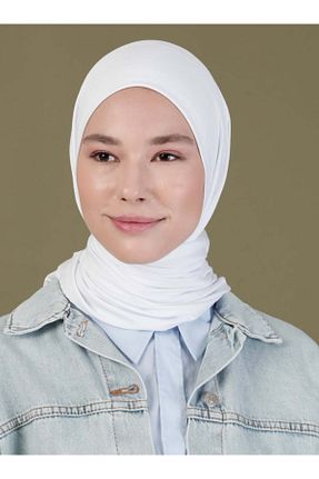 روسری سفید 90 x 90 Ecardin - کد 354928655