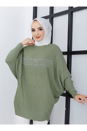 پلیور حجاب سبز زنانه اکریلیک SAHRA BUTİK - کد 853828617